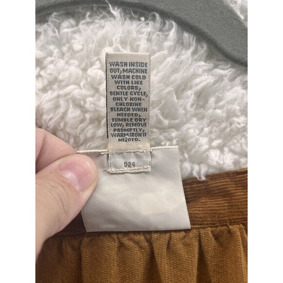 Women's 4X Blouse Corduroy Golden Brown V-Neck Long Sleeve Lightweight Comfort - Picture 4 of 8